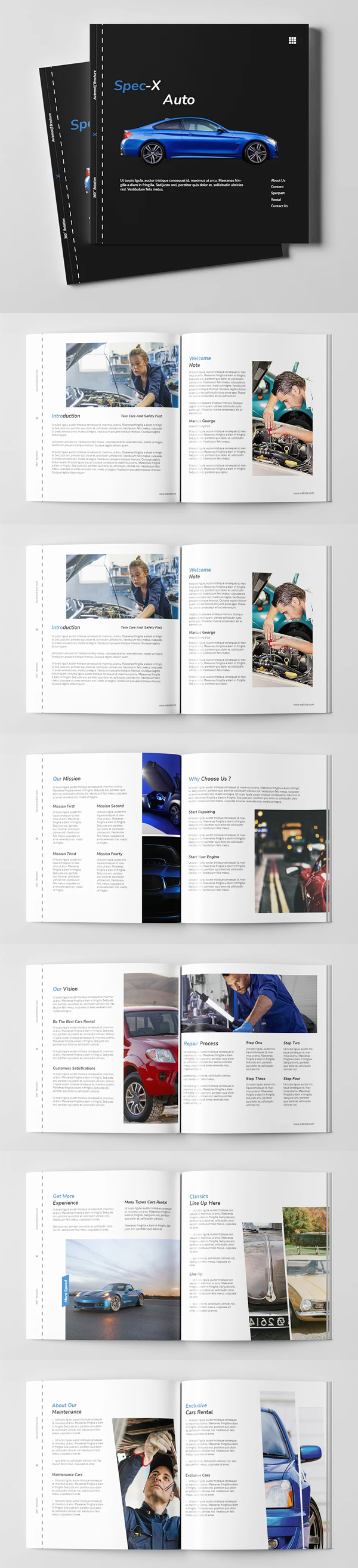 Spec-x Auto Brochure Square Template