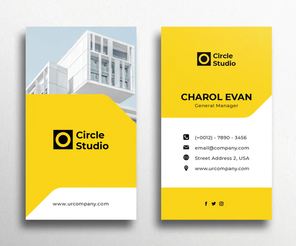 Yellow Business Card Design