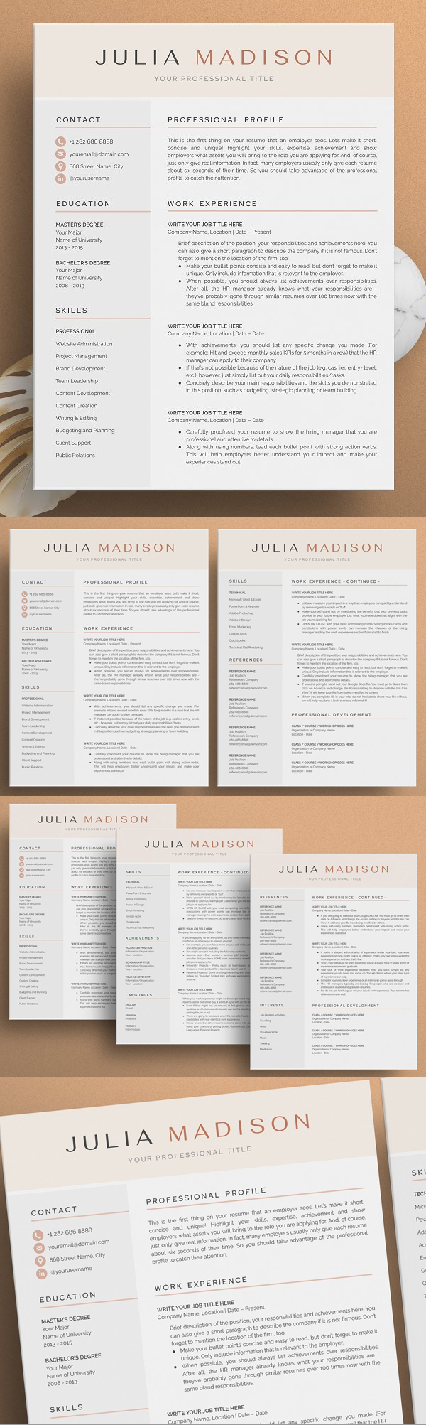 The Madison Resume Template