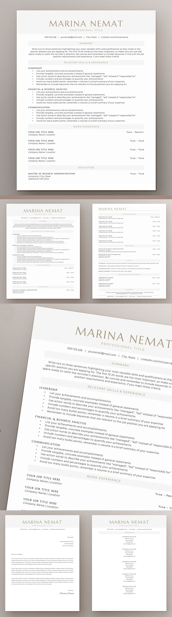 Functional Resume & Cover Letter