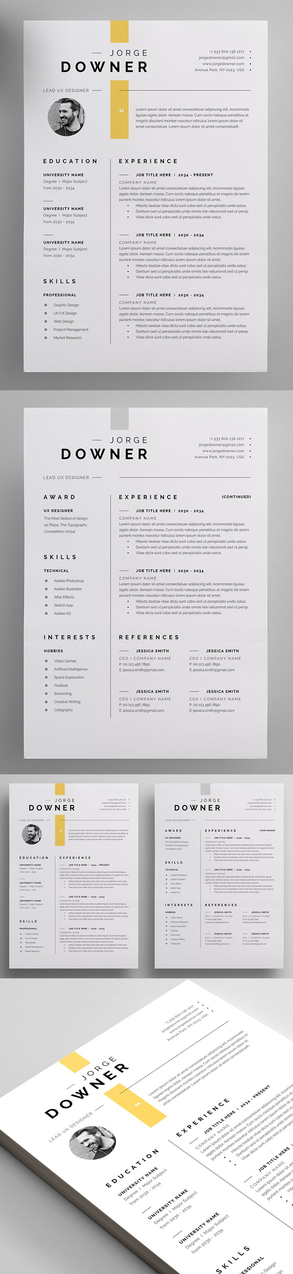 Clean Resume CV Template