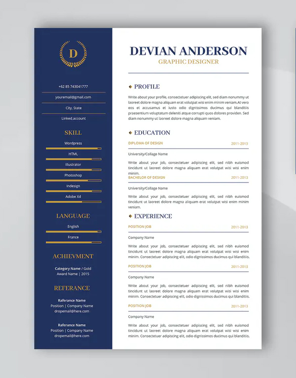 Professional Resume CV Template