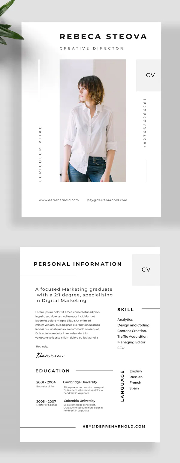 Best Resume CV Template