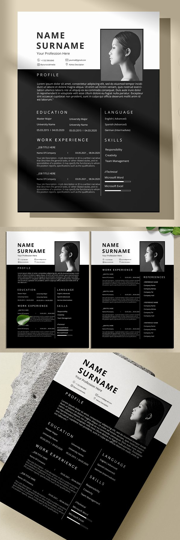 Minimal Resume Template Cover Letter