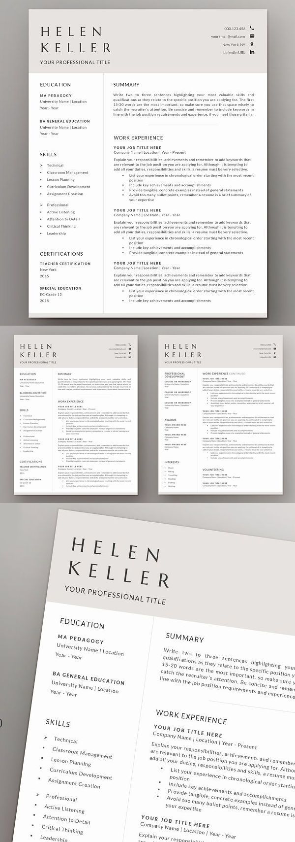 Teacher Resume & Cover Letter