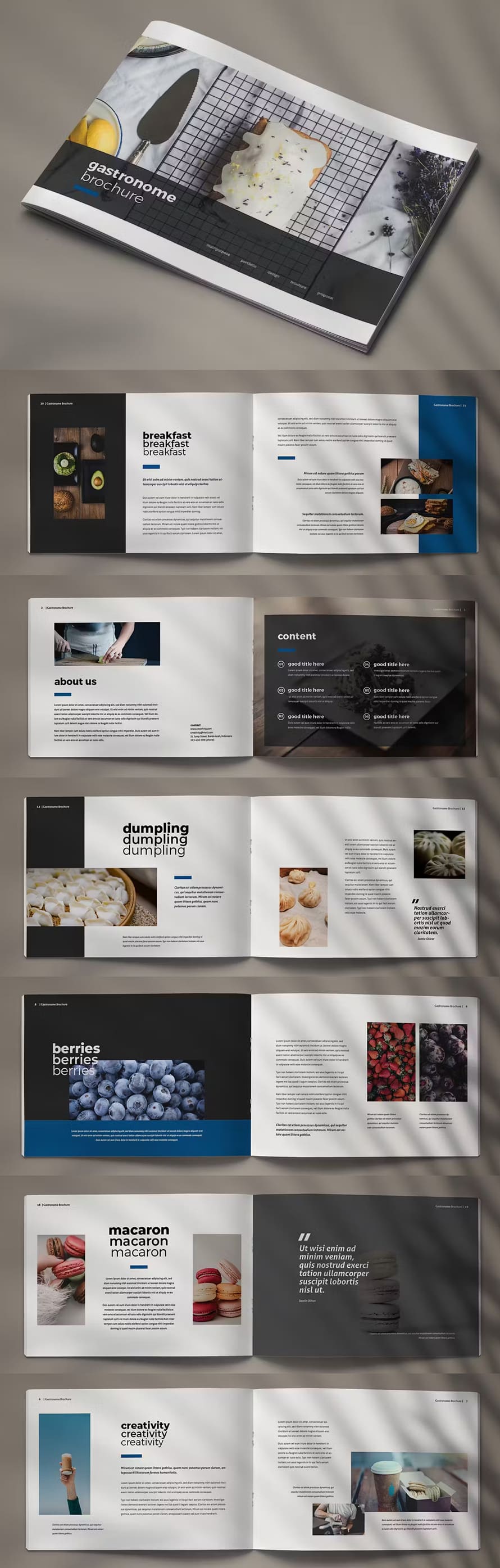 Gastronome Horizontal Brochure Template