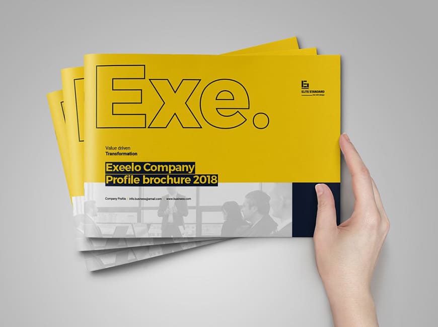 Horizontal Company Profile Brochure Templates