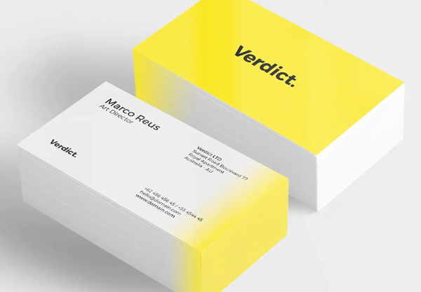 Yellow Minimal Business Card