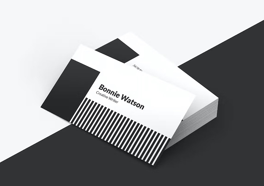 Creative Single Color Business Card Design