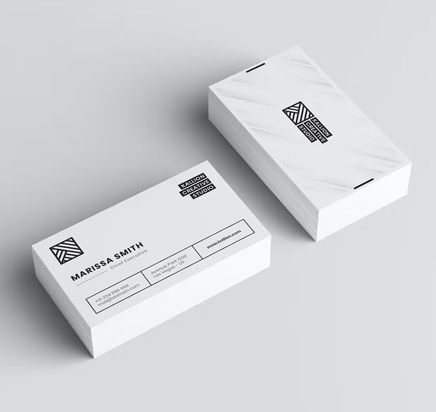 Simple White Business Card Design