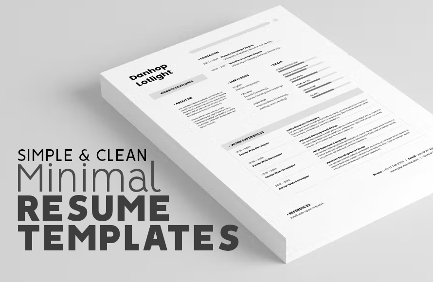 Minimal CV Resume Templates