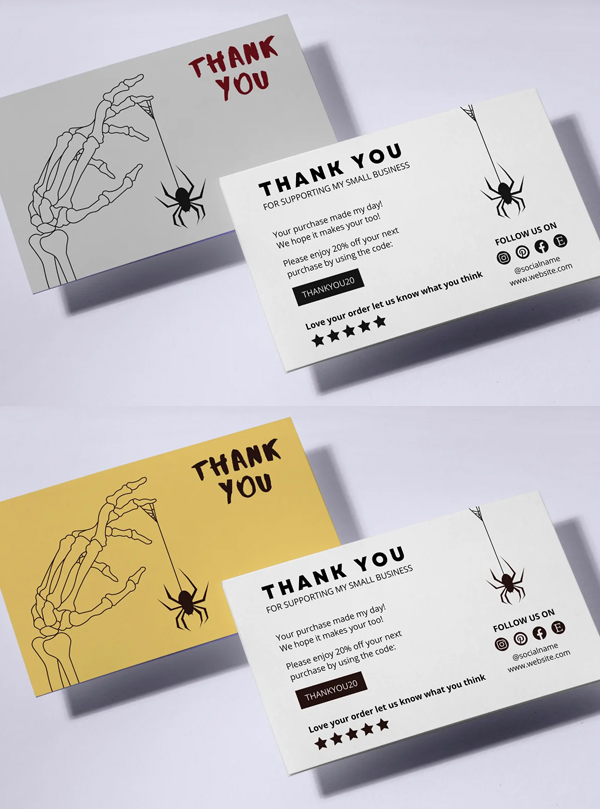 Halloween Thank You Card Template