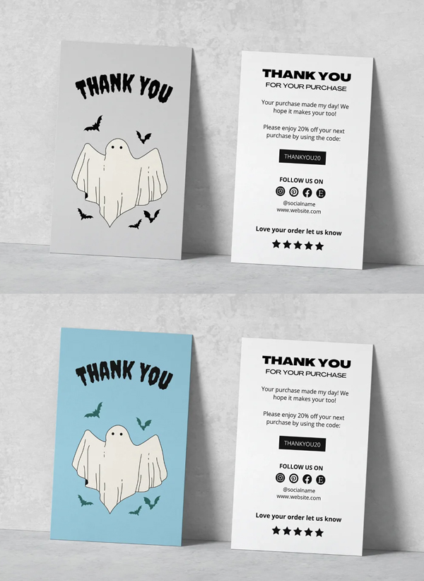 Halloween Thank You Card Template