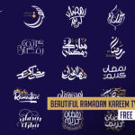 Ramadan Kareem Typography Lettering Calligraphy Designs