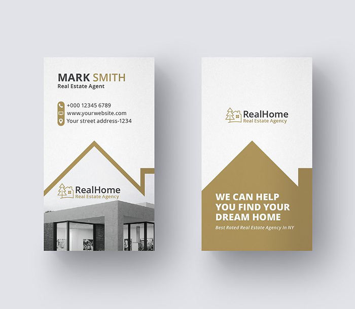 Real Estate Business Card Template Design