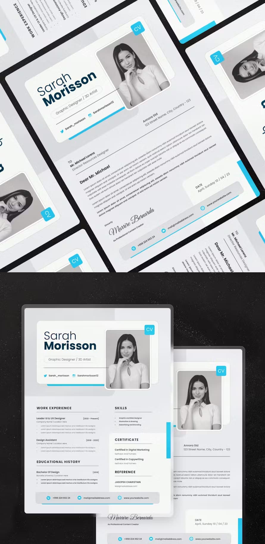 Modern Clean Cv Resume Template