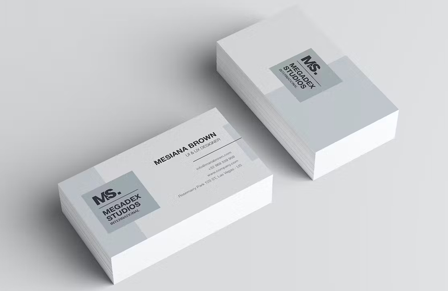 Simple Vertical Luxury Business Card