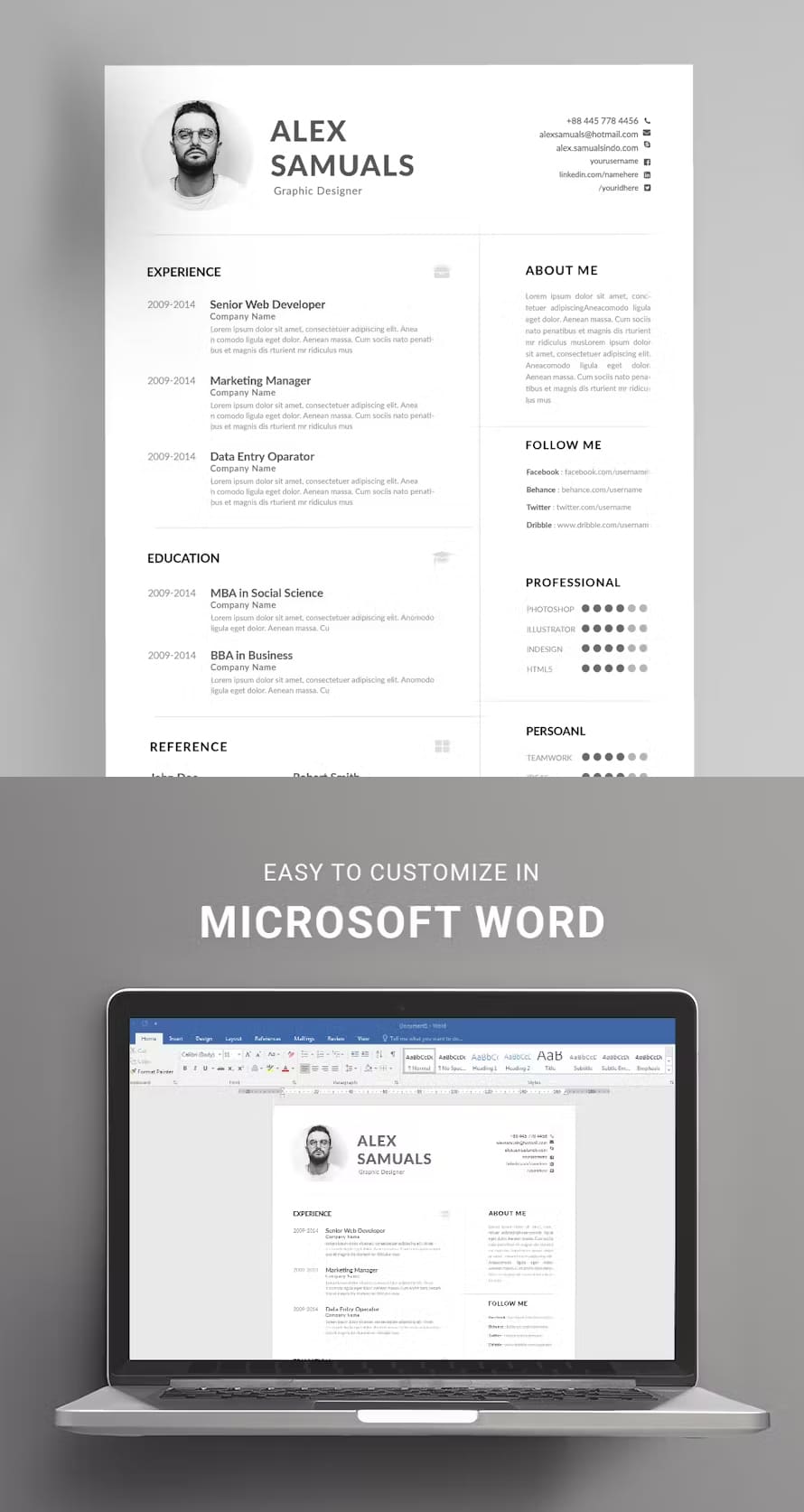 Simple Cv Resume Template