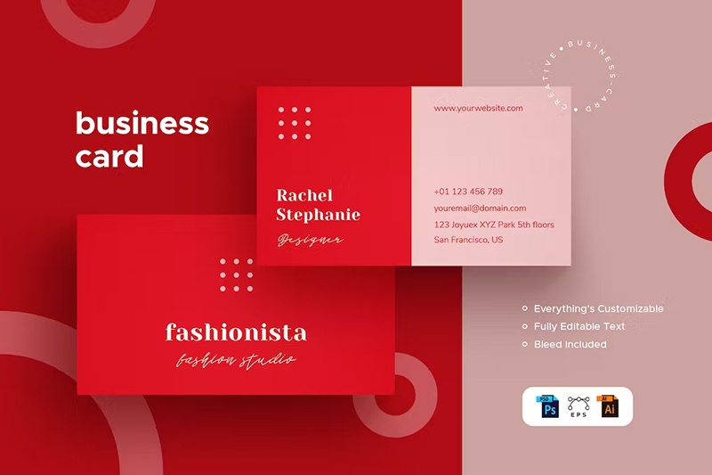 Red Business Card Design