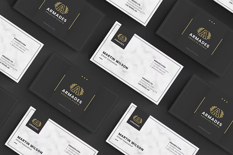 Black and White Business Card Design